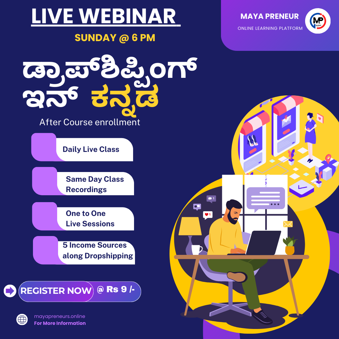 Dropshipping in Kannada Live Webinar